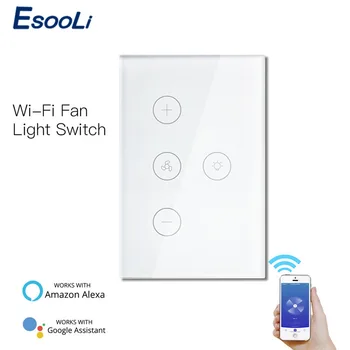 

Smart Life/Tuya APP Remote Various Speed Control,WiFi Smart Ceiling Fan Light Wall Switch,Compatible with Alexa and Google Home