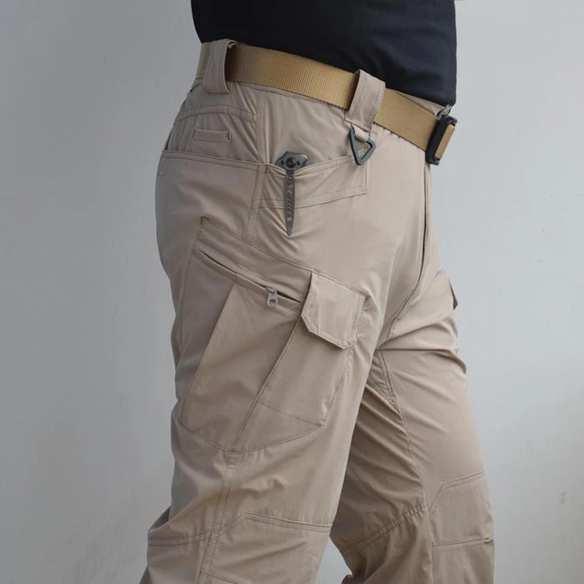 Pantalones Cargo Hombre Impermeables Elásticos Con Múltiples Bolsillos  Militares