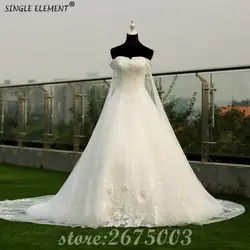 Настоящее фото элегантное роскошное бальное платье с открытыми плечами Свадебные платья