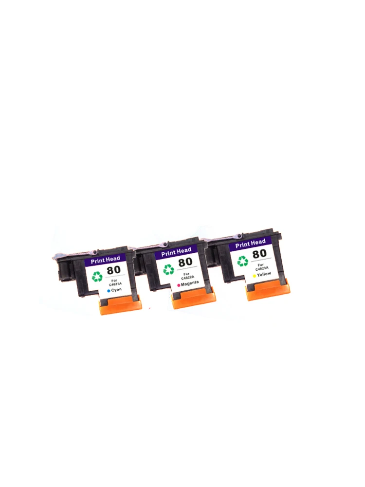 3x печатающая головка совместимая с hp80 C/M/Y замена для 80 C4821 C4822 C4823 Designjet 1000 1000plus 1050
