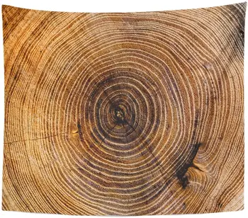 

Tapestry Dark Wood Showing Top Cut of Tree Trunk Rings Tapestries Wall Hanging for Living Room Bedroom Dorm