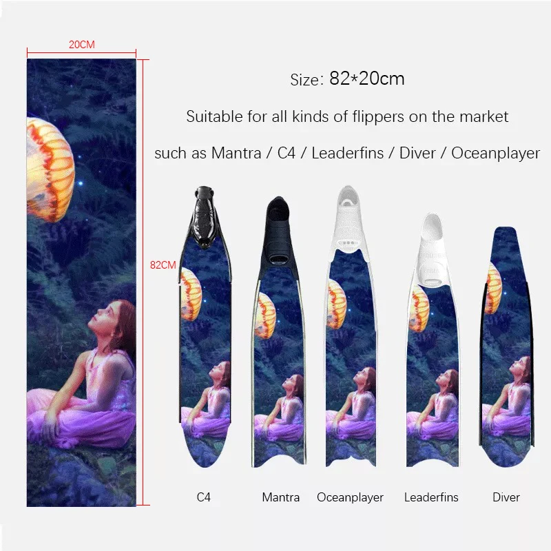 Diving Fins Film Pattern（it is NOT FIN）Protection Suitable For Free Diving Scuba Dive Fins Leaderfins Cetma Mantra C4 Dive