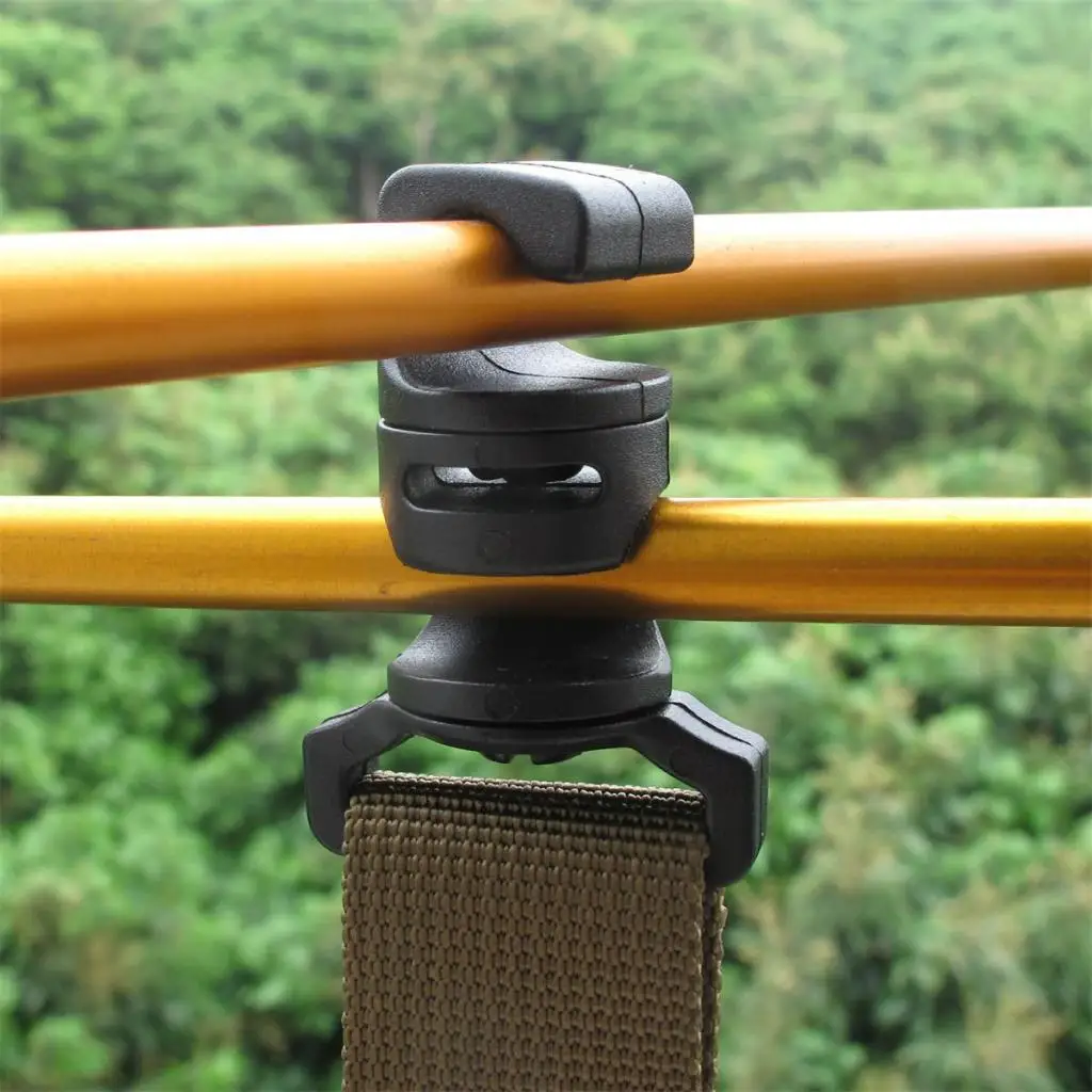 Outdoor Camping Awning Tent Tarp Crossover Buckle Mounting Clamp Clip