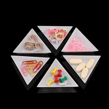 10 шт./компл. Пластик Треугольники круглые стразы бусины украшение для ногтей ювелирное изделие на ногти стразы кристаллы дизайн ногтей искусство белая сортировочная лотки