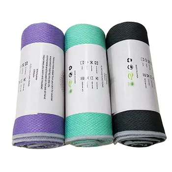 

Collapsible Double-sided Yoga Towel with Non-Slip Beads Sweat-absorbent Mat Overlay Silicone Particles Microfiber Fitness
