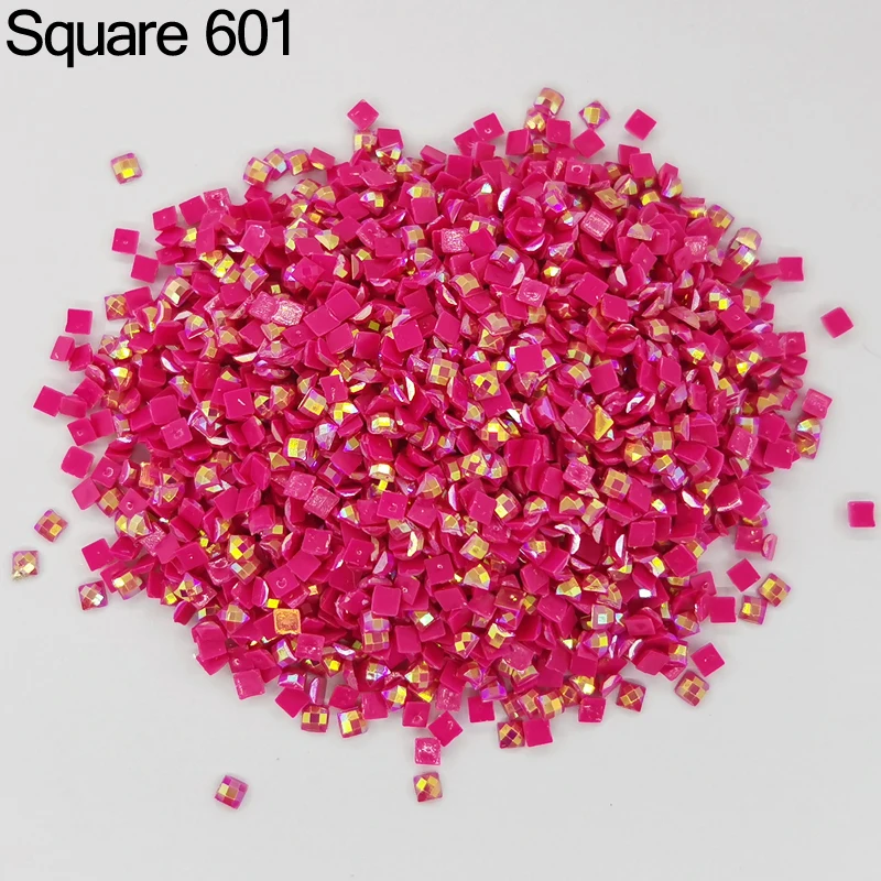 Colored AB Drills Square For 5D DIY Embroidery Rhinestone Colorful Mosaic Many Color Shinning Gift Make Diamond Painting 