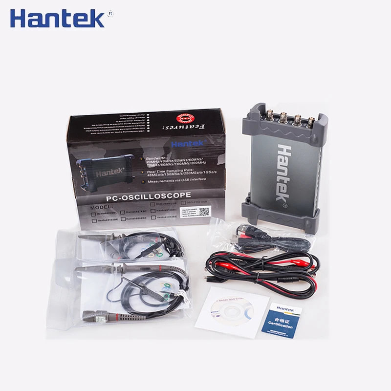 

Hantek 6074BC 4Channels 70MHz 1GSa/s PC USB Digital Oscilloscope Handheld Portable Osciloscopio