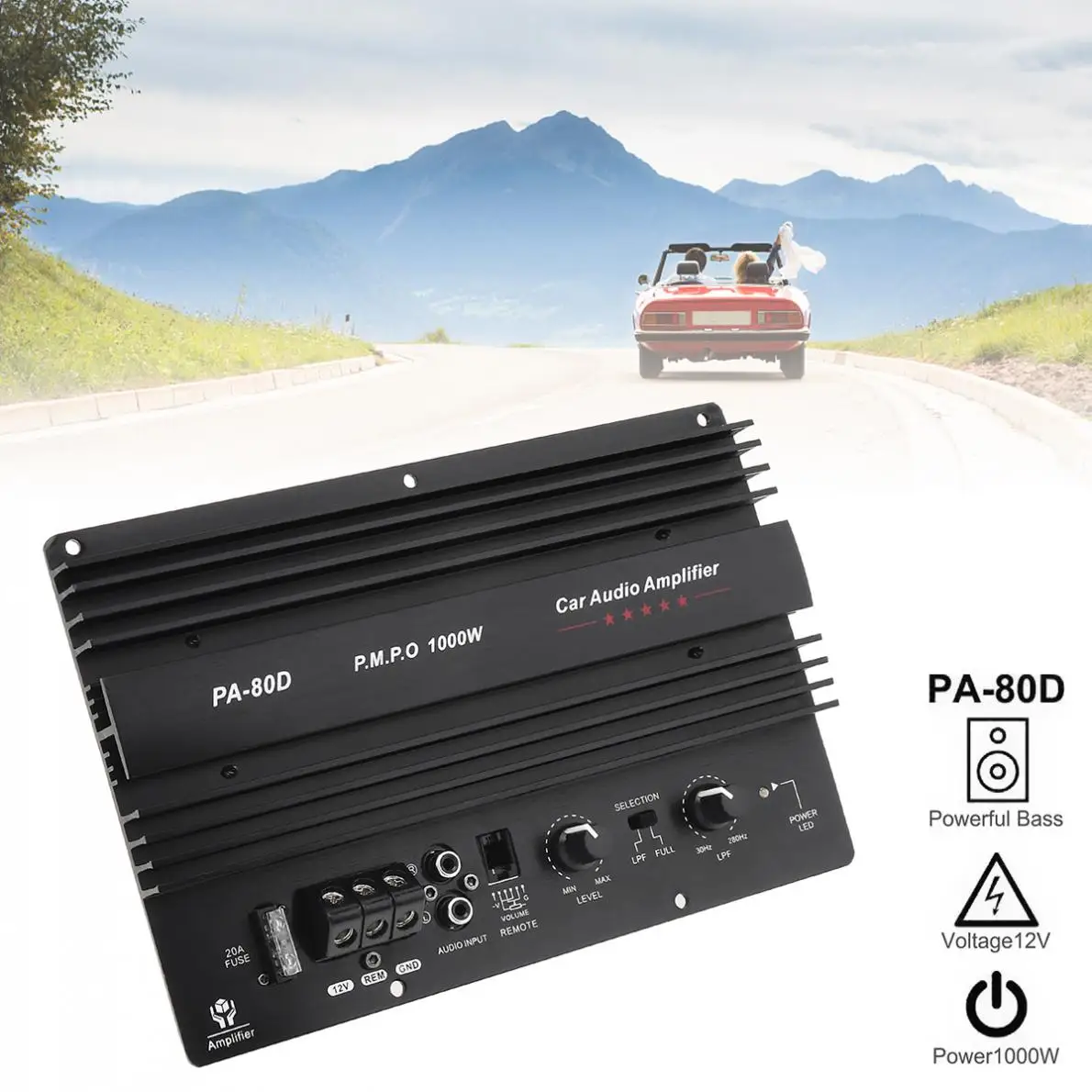 12V 1000W Universal Car Sound Amplifier Subwoofer Amplifier Board High Power Powerful Bass Car Player Amplifier