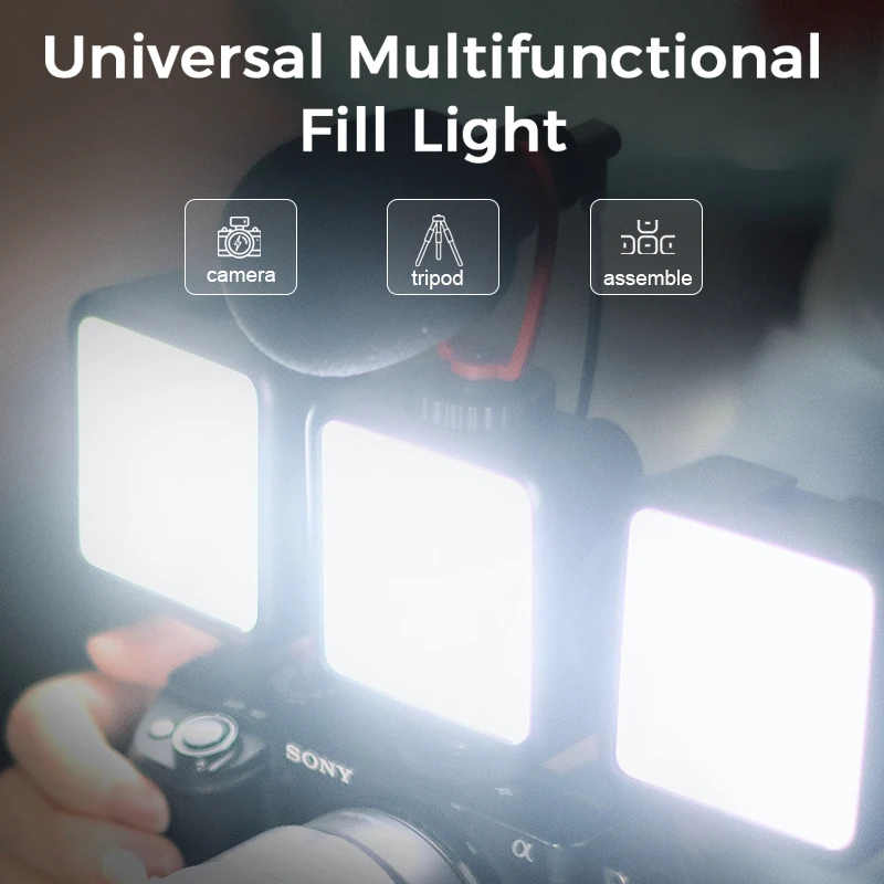 VIJIM-Lampe de caméra vidéo LED VL81, panneau de photographie, 3200-5600K, 850LM, 6.5W, sabot froid, mini lumière de remplissage Vlog, 3000mAh