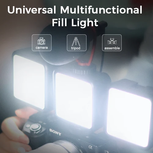 VIJIM VL81 LED 비디오 라이트 카메라 라이트, 콜드 슈 포함, 미니 브이로그 필 라이트, 3000mAh 패널 램프 사진, 3200-5600K, 850LM, 6.5W 2