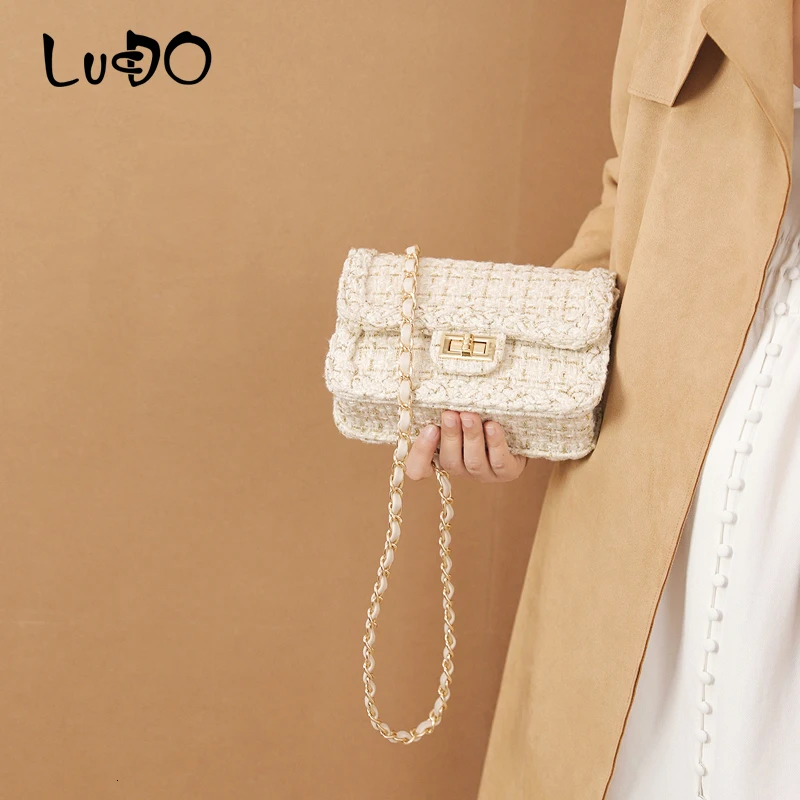 

Luxury Handbags Women Bags Designer Fur Gold Silk Chain Bag Fashion Hairy Female Bag Shoulder Slung Square Bag Bolsa Feminina