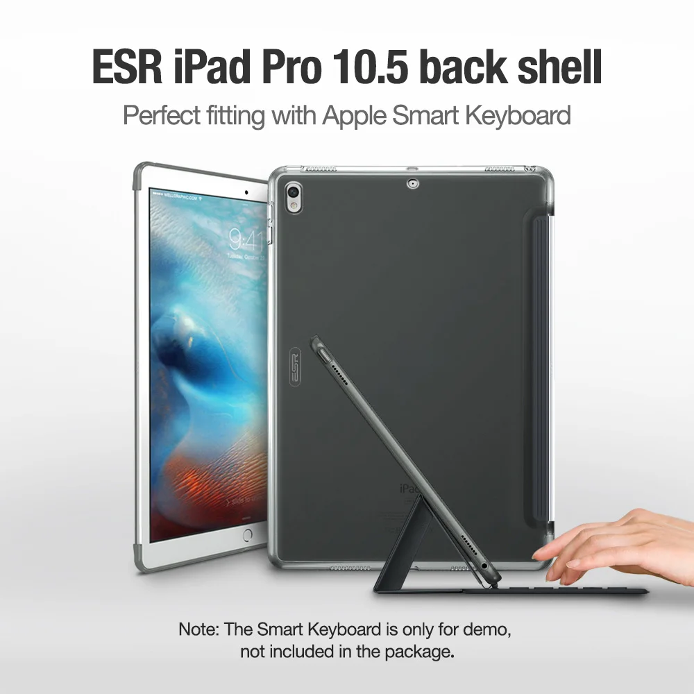 Чехол для iPad Pro 10 5 ESR Жесткий задней панели чехол прекрасно сочетается с Smart Keyboard