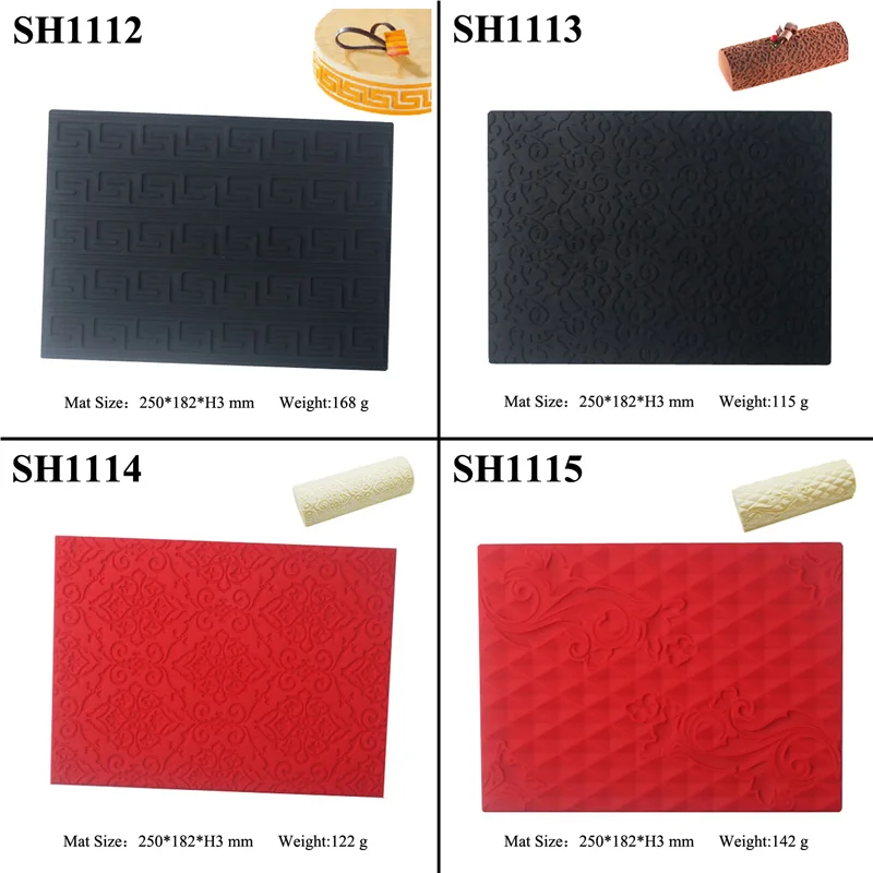 Silicone Baking Mats Set with Cake Decorating and Fondant Molds - Versatile Dessert Bakeware Collection