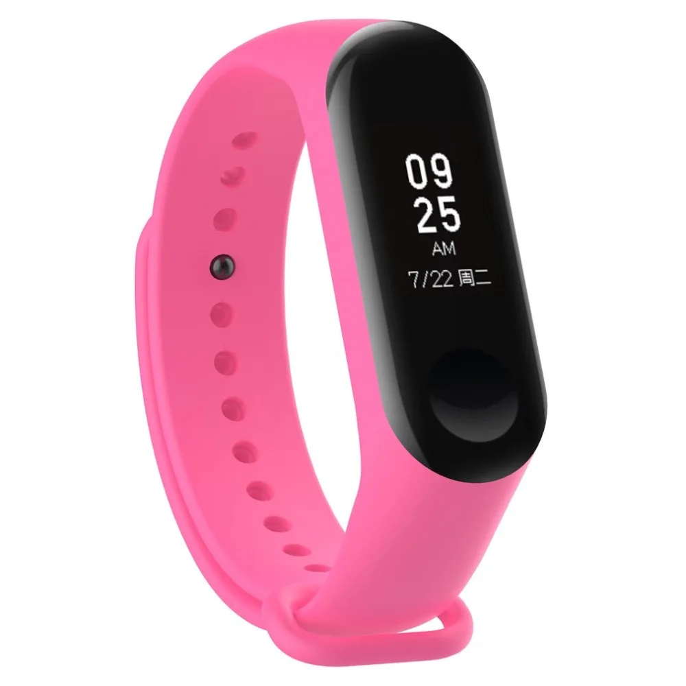 Solid Color Wristband Wrist Strap Bracelet With Secure Faster Smart Watch Accessories for Xiaomi Band 3 Bracelet Replacement