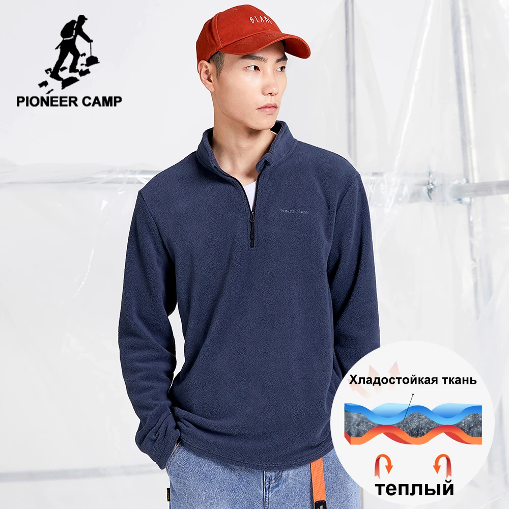 Hoodies Men Fleece Blue Pioneer Camp Comfortable Black XYS002208 Gray Warm Autumn Causal