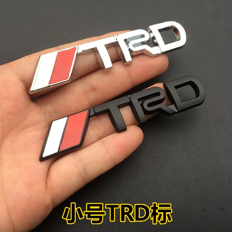 1 шт. 3D металлический TRD Автомобильный логотип гриль эмблема наклейка хромированная наклейка для автомобиля Стайлинг для Toyota Crown Reiz Prius Corolla PREVIA Camry
