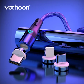 

Vothoon Magnetic Cable Fast charging Micro USB Type C Cable For iPhone Samsung Data Wire Cord Magnet Charger Mobile Phone Cable