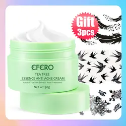 EFERO tea Tree крем против акне для лица, Сужающий поры, устраняет действие на лице, контроль жирности, увлажняющий крем для лица, сыворотка против