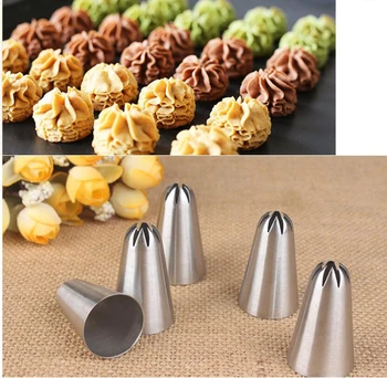 

Large Size Flower Cream Nozzle Decorating Tips Icing Cake Baking Tools Cookie Biscuit Nozzles Fondant Decorating Mold Bakeware