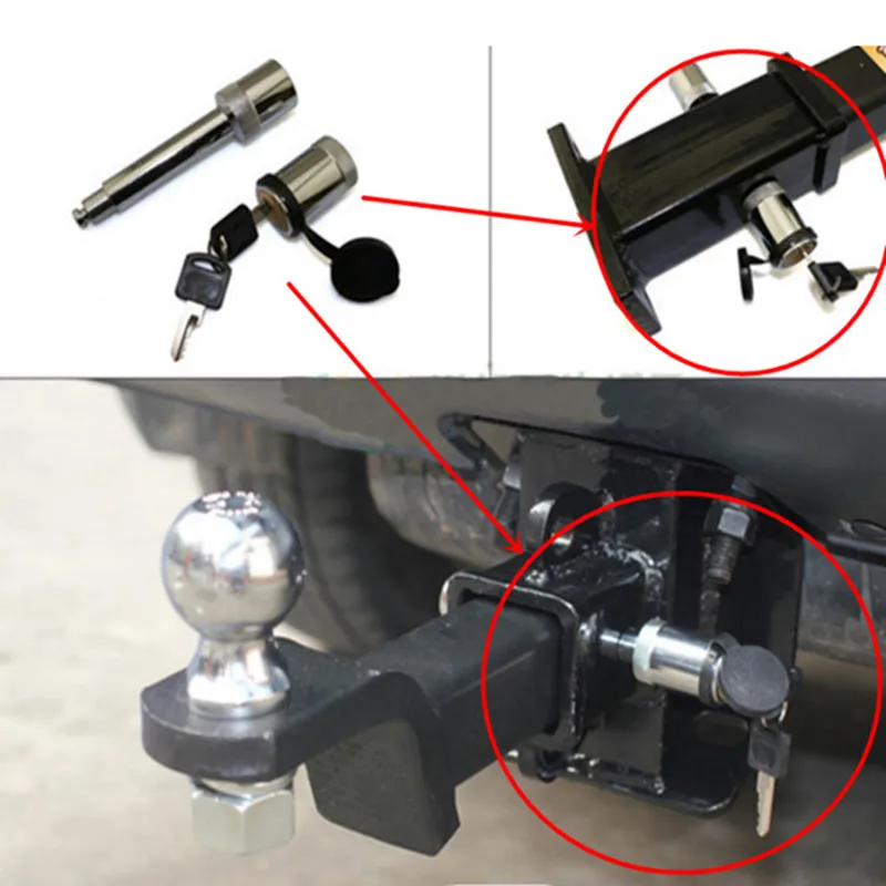 Trailer lock Tow Bar Ball Trailer parts hitch coupler lock with key Caravan heavy duty receiver