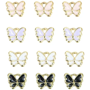 

40 Pcs Enamel Butterfly Charms Bracelet Pendant Charms for Jewelry Making