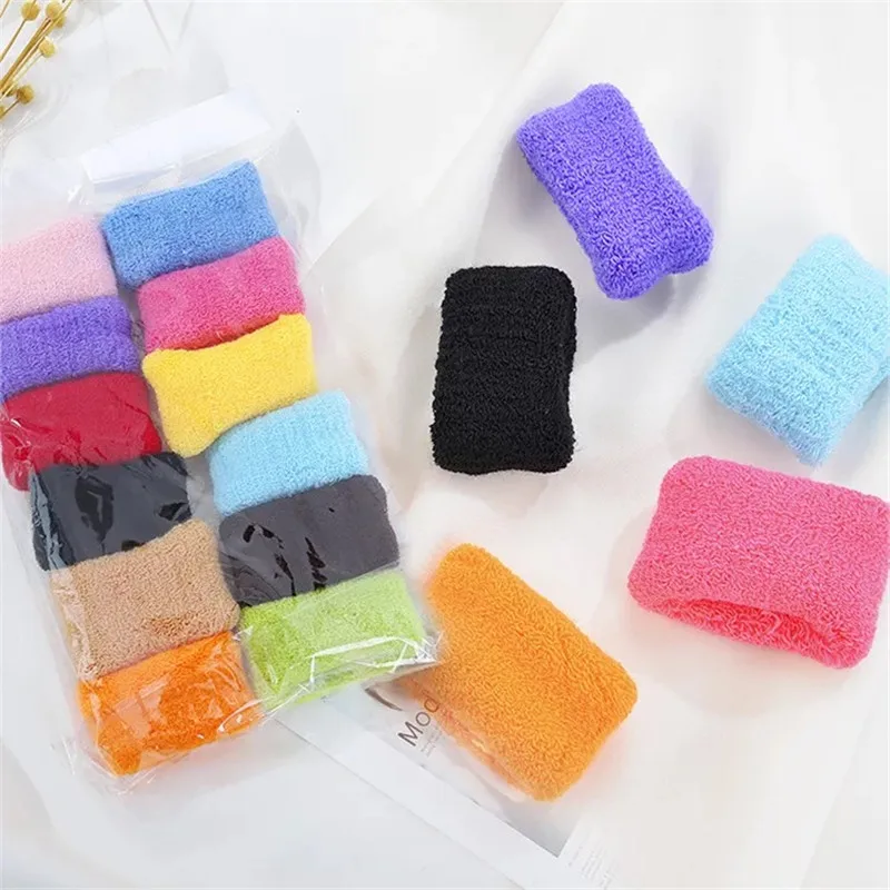 

12Pcs Fashion Women Elastic Hair Bands Wide Thick Headbands Candy Color Hair Accessories Towel Hairbands Cotton Hair Ring Rope
