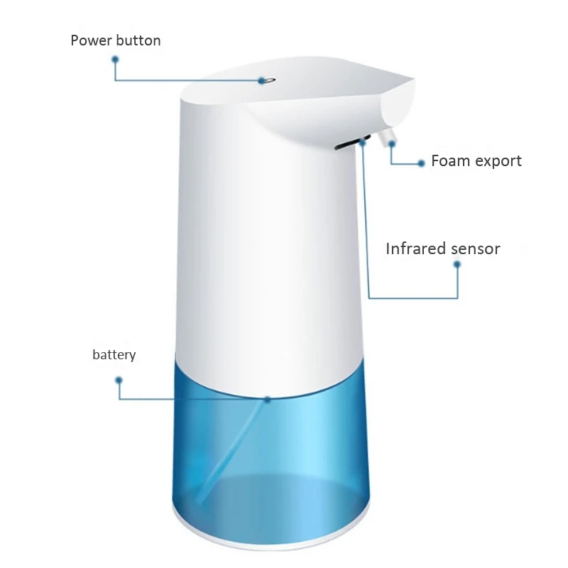 Горячая 350 мл инфракрасный чувствительный автоматический портативный дозатор мыла для ванной комнаты кухни балкона без шума низкий раздатчик мощности