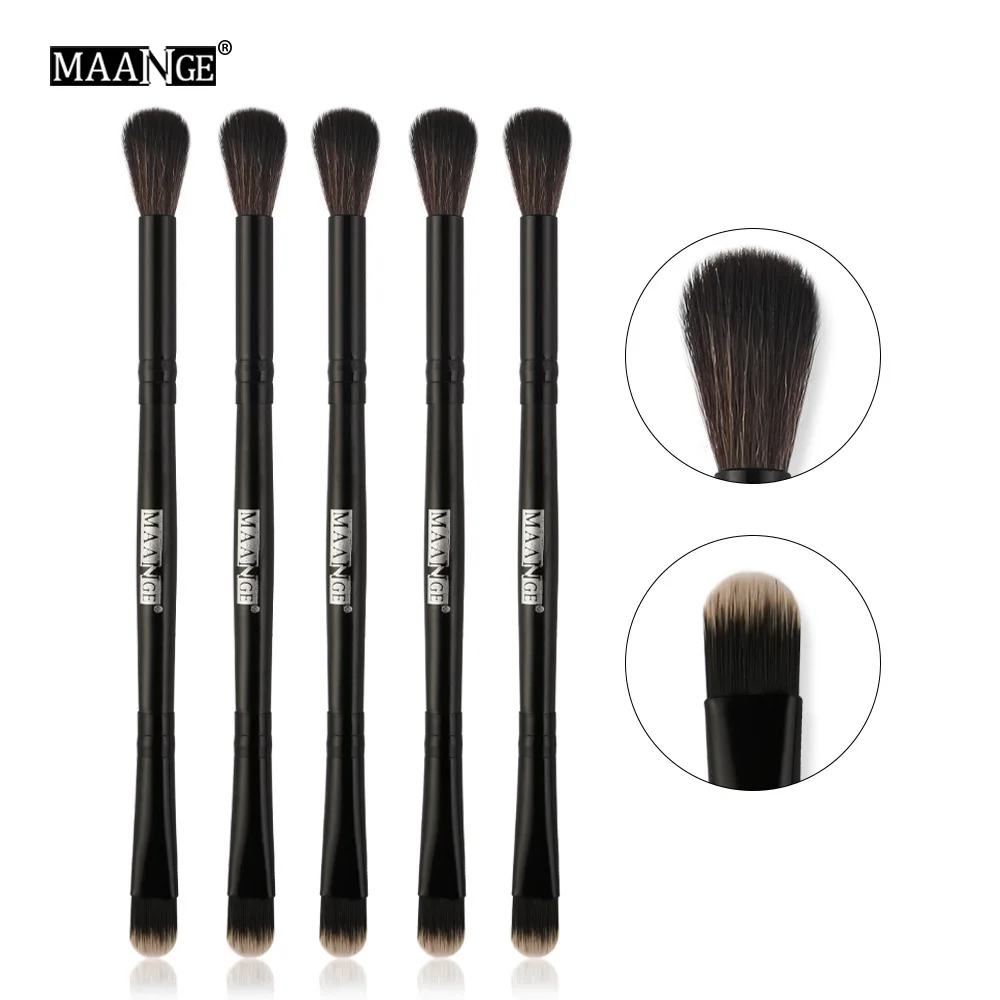 Hot Selling MAANGE Double Head Eye Shadow Makeup Brush Cosmetic Tool Gift for Women Eyeshadow Brushes Wholesale