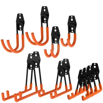 

12 Pack Garage Storage Utility Hooks Organizer, Heavy Duty Wall Mount Tool Holder for Organizing Power Tools,Ladders