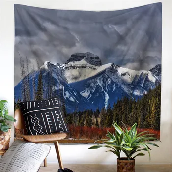 

Winter Snow Mountain Landscape Tapestry Beautiful Sky Room Wall Decoration Tablecloth Bed Linen Supplies Camping Equipment