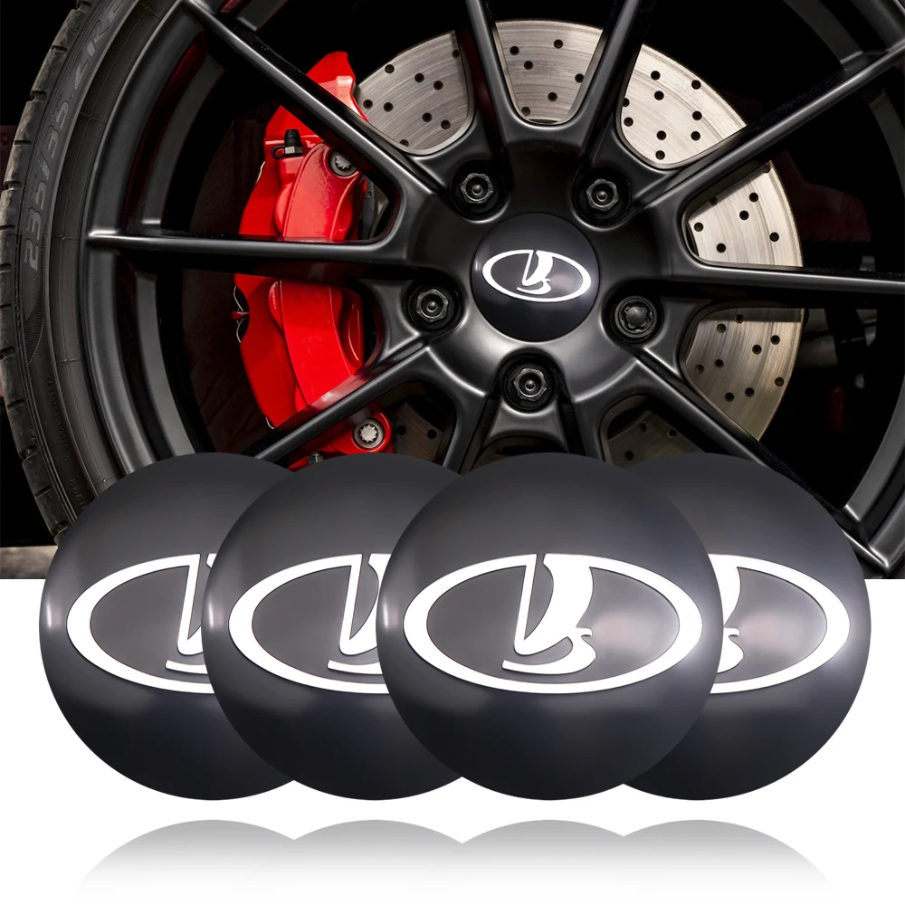 

4Pcs/set Car 56mm Car Wheel Center Hub Cap Stickers Decals Universal for Lada Granta Kalina Priora Niva 2110 Xray Largus 2107