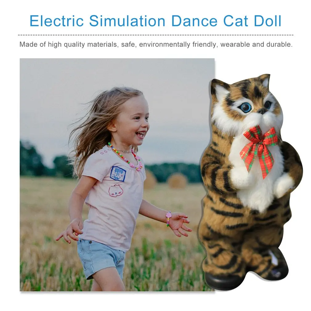 Милый имитирующий Кот Электрический желтый кот пение и танцы игрушечный Кот в подарок Детские интерактивные игрушки подарок на день рождения