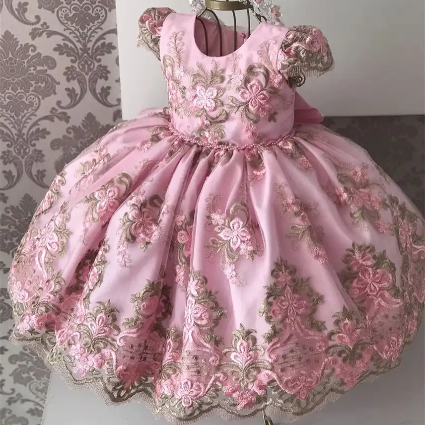 pink floral toddler dress