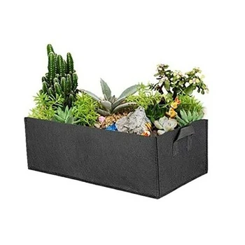

New Garden Plants Grow Bags Non-Woven Garden Bed Rectangle Planting Container For Vegetable Strawberry Seedling Growing Pots