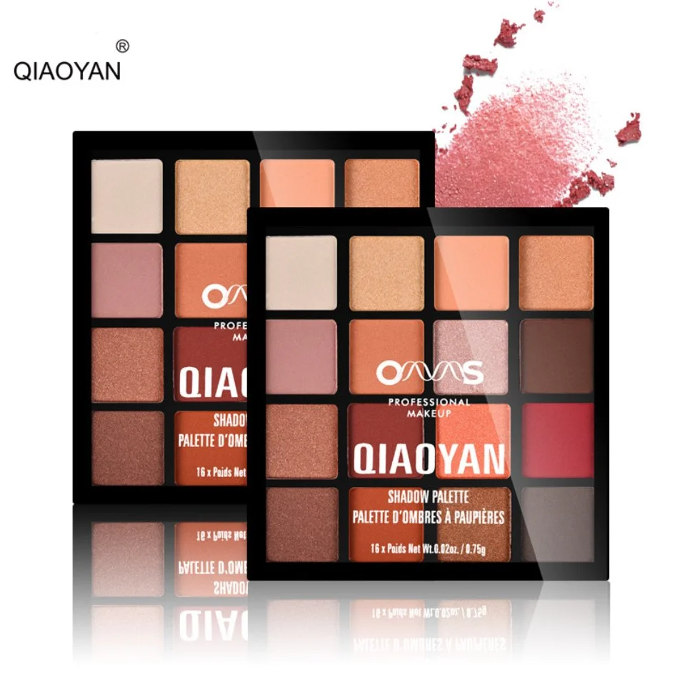 

New 16 Colors Professional Shimmer Glitter Matte Pigmented Eyeshadow Easy to Wear Waterproof Eye Shadow Makeup Palette