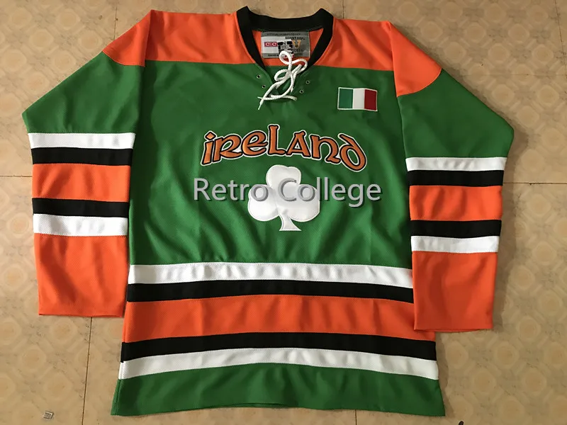 

TEAM IRELAND LUCKY LUCK OF IRISH Mens Hockey Jersey Mens Embroidery Stitched Customize any number and name Jerseys