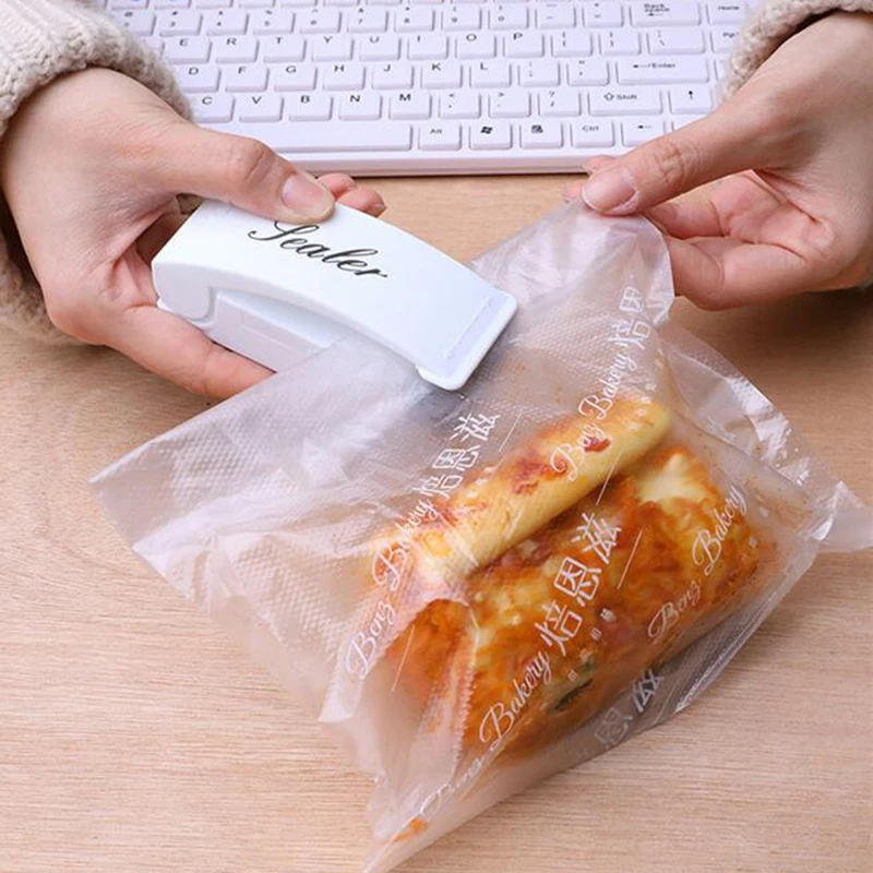 Plastic Heat Sealer Portable Mini Sealing Machine Package Bag Manual for Snack Bags Kitchen Accessories | Дом и сад