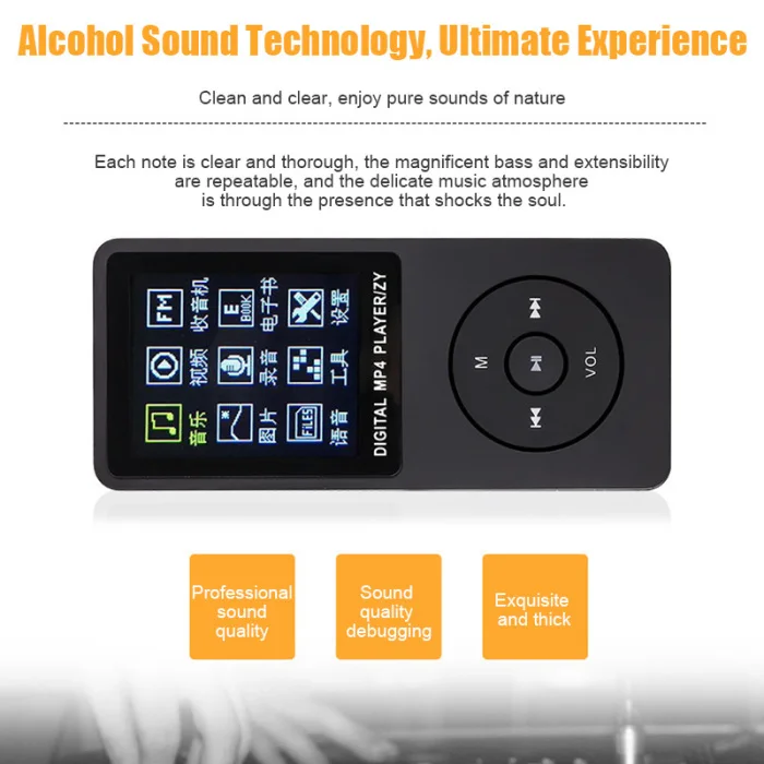 Мини mp3-плеер 1.8in TFT экран HIFI легкий портативный кинопроигрыватель GK8899