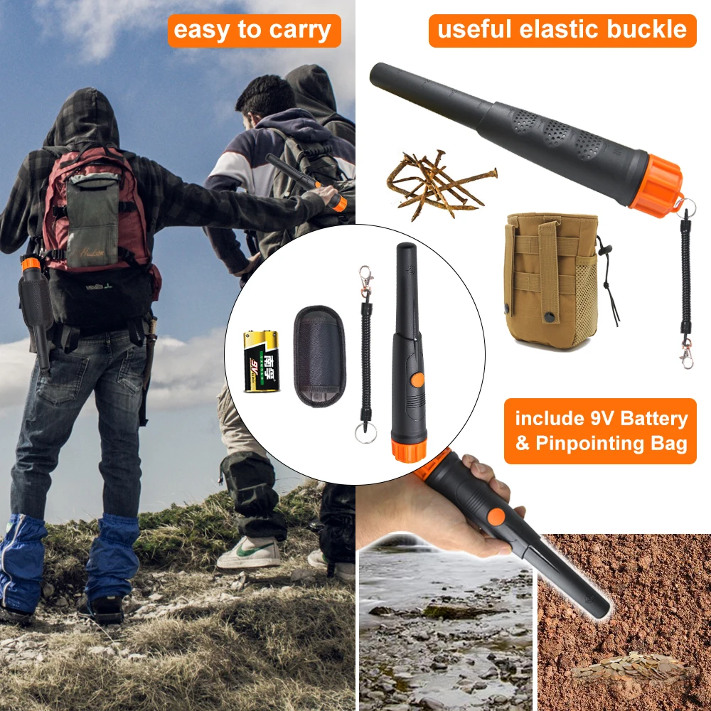 

Upgrade Hand Held Pinpointing Metal Detector Gold GP-pointer Static alarm GP360 Hand Portable Fully Waterproof Digger Detecting