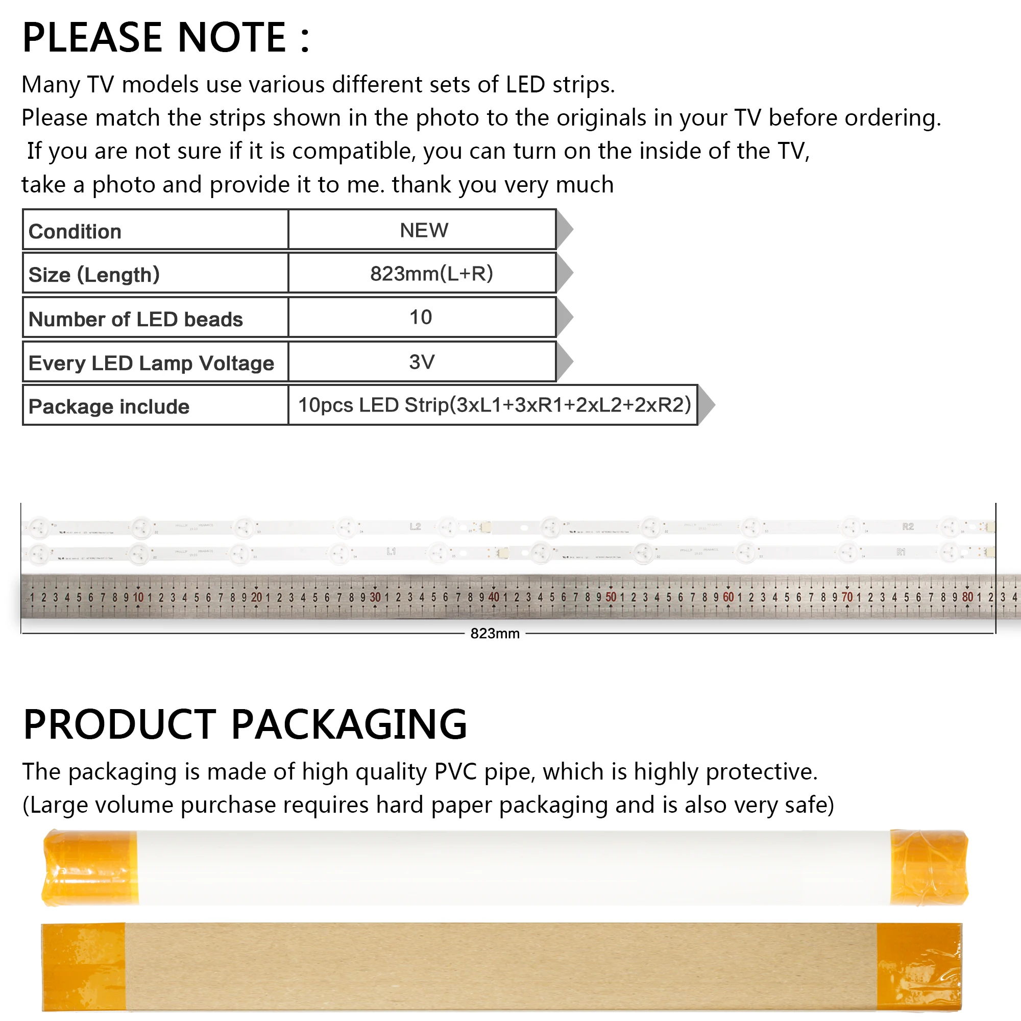 Replacement Backlight For Vizio/LG LC420DUG-JFR1 LED Strips E420D-A0  E420I-A0 E420-A0 (NEW) - AliExpress Computer & Office