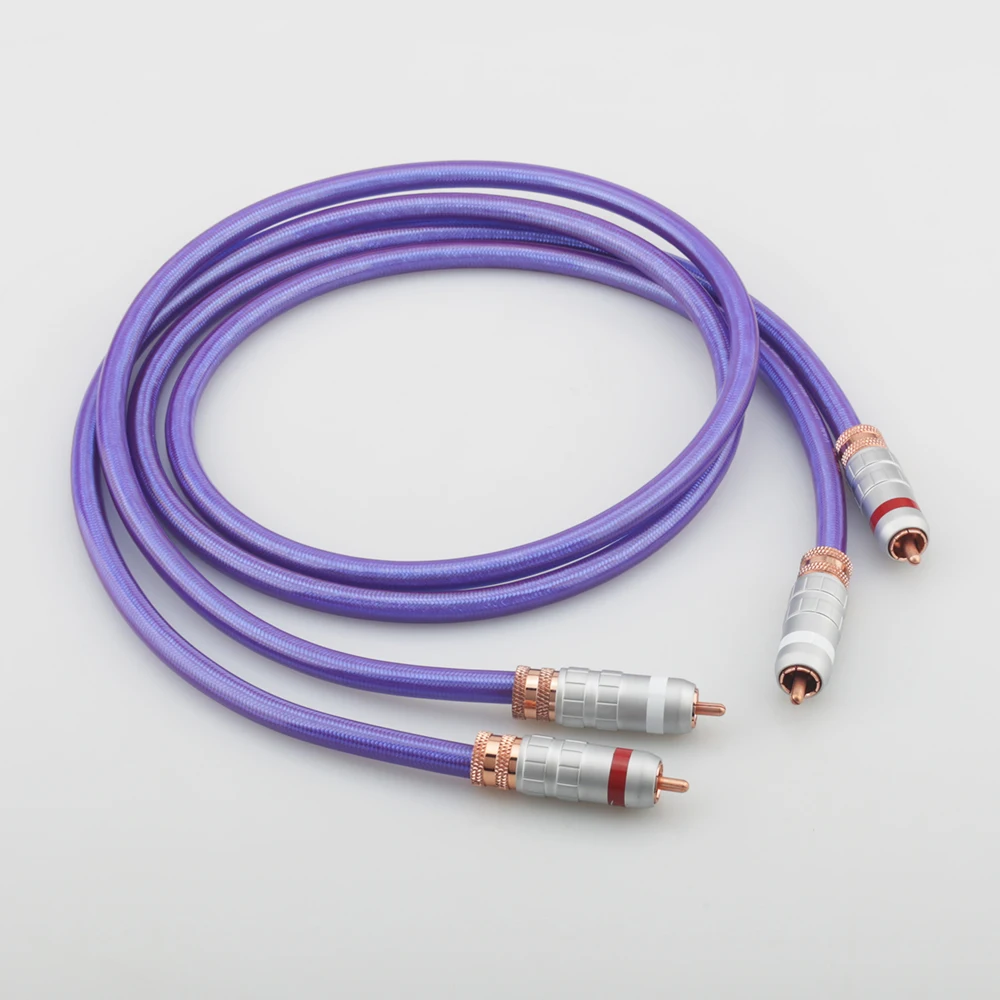

Audiocrast A20 copper silver plated HiFi Audio RCA interconnect cable with RCA plug Analog HIFI Cable
