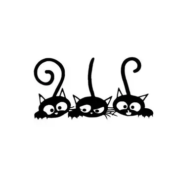 

Cute Cartoon Cat Vinyl Decal Sticker Funny Vinyl Decal Sticker for Light Switch Wall Outlets Wall Decoration 1PC