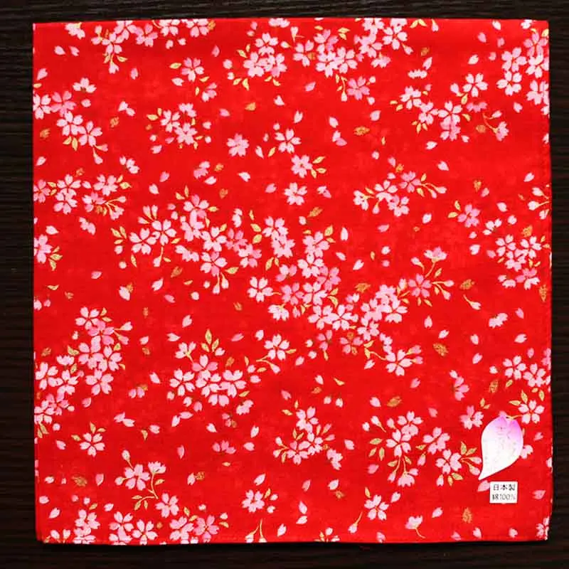 Red 48*48 см Горячие вишни дамские платки красивый подарок для женщин хлопок многофункциональные повседневные Квадратные платки подарки для девочек - Цвет: Red