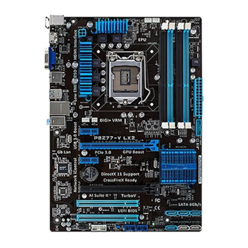 

For ASUS P8Z77-V LX2 Desktop motherboard Z77 chipset LGA 1155 ATX DDR3 32GB SATA3.0 USB3.0 100% tested intact