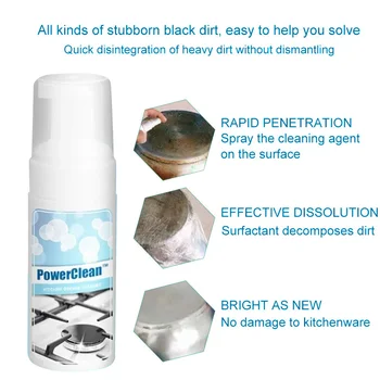 

100ml Spray Bottle Non Toxic Kitchen Grease Cleaner Decontamination Surfactant Stovetop Household Oil Remover Cookware Bubble