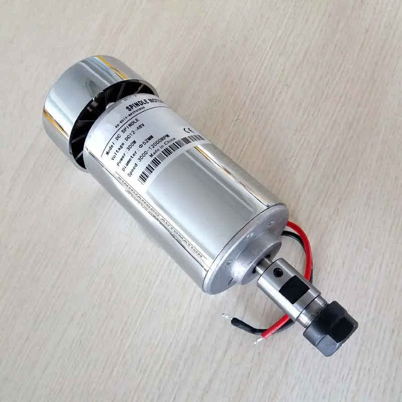 Горячая 300 Вт мотор шпинделя Dc12-48V Er11 12000 об/мин 0.3квт шпиндель ЧПУ маршрутизатор мотор шпинделя ЧПУ мотор шпинделя
