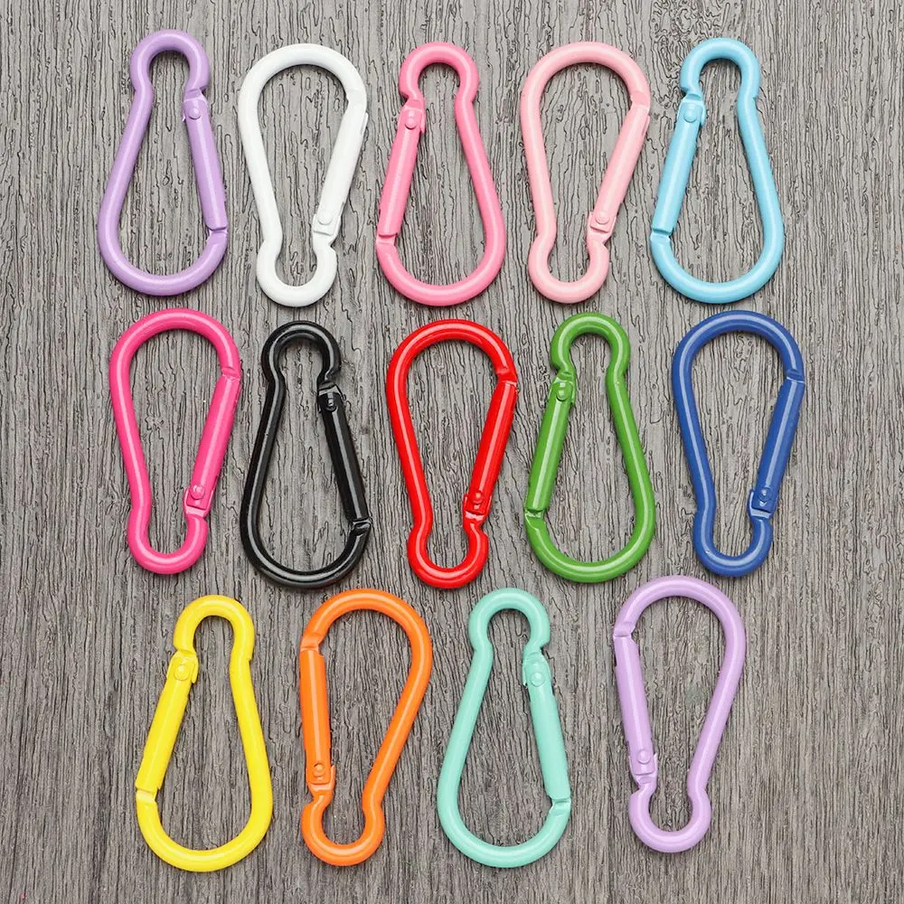 5Pcs New Aluminum Alloy Carabiner Outdoor Spring Snap Clip Water Bottle Hooks Keychain Climbing Camping Hiking Quickdraws Tools 3
