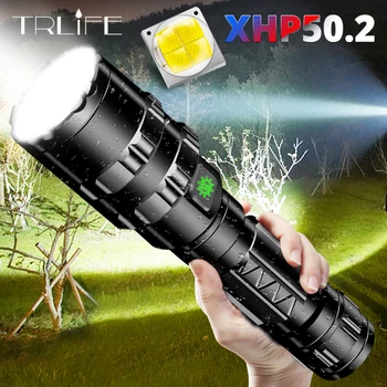 

Most Powerful XHP50.2 LED Flashlight Xlamp Aluminum Hunting L2 Waterproof 5Modes Torch Light Lanterna 18650 26650 Battery