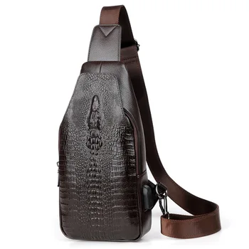 Bolsa Transversal Croco Luxury Masculina Original 1