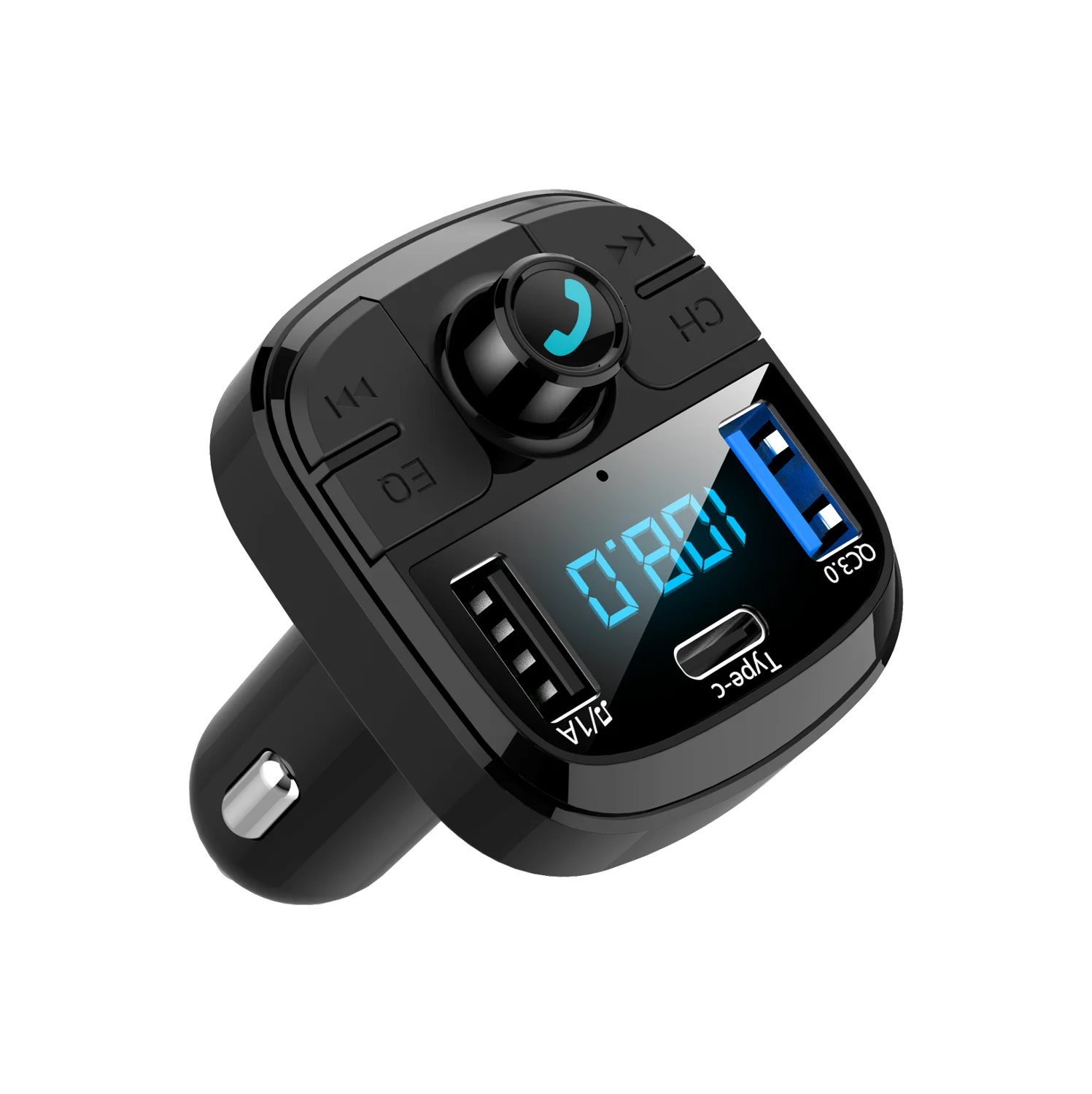 YIBEIKA, автомобильное зарядное устройство QC3, 0 coche Bluetooth transmisor, FM, USB Dual cargador de coche modulador FM reproductor MP3 BT29 - Тип штекера: BT29